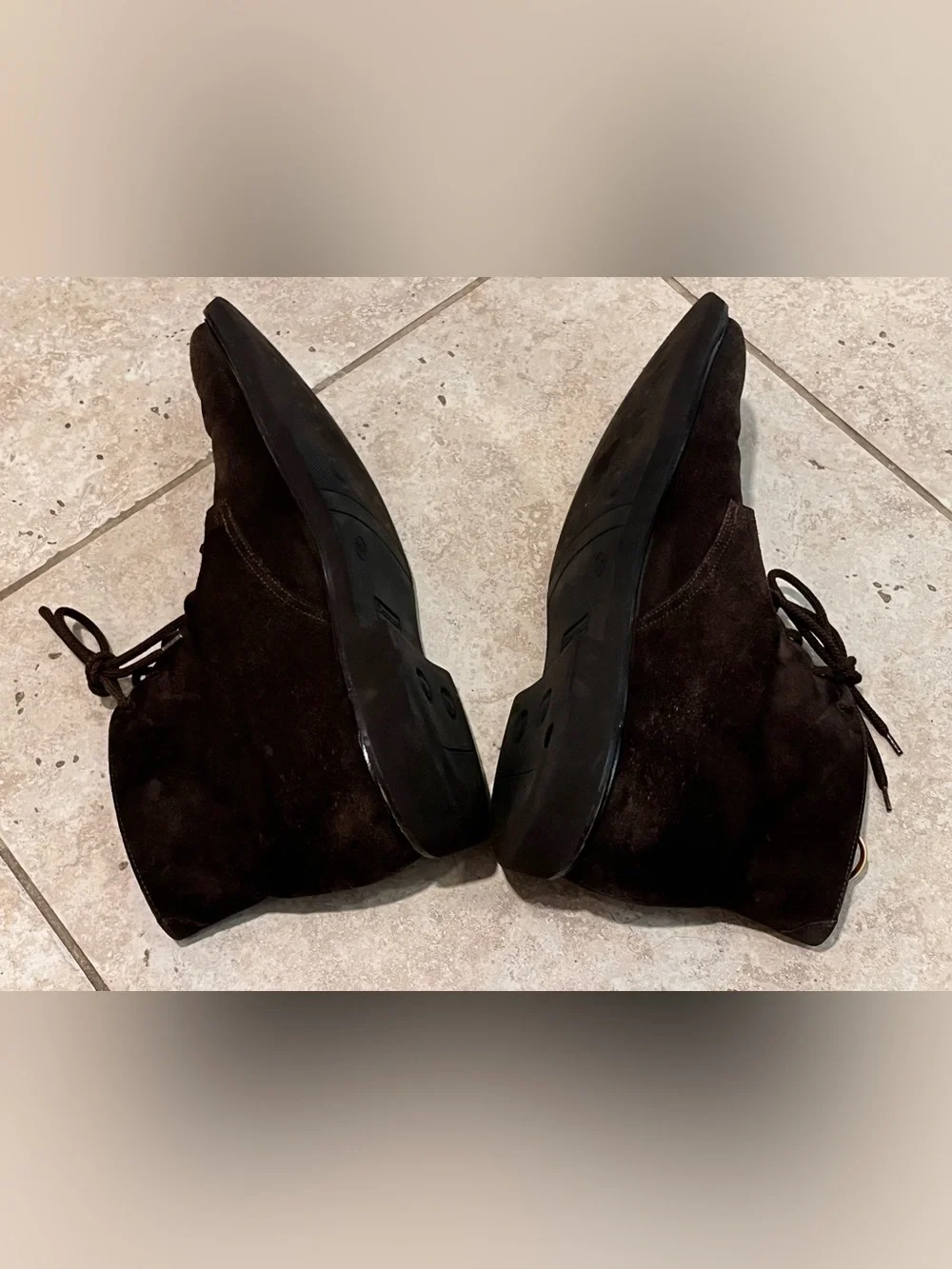 Doucal's Brown Leather Suede Chukka Boots Mens 45 11.5 Made in Italy EUC WOW!